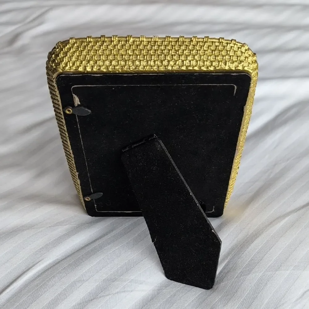 Luxurious Gold Textured Picture Frame Easel Back